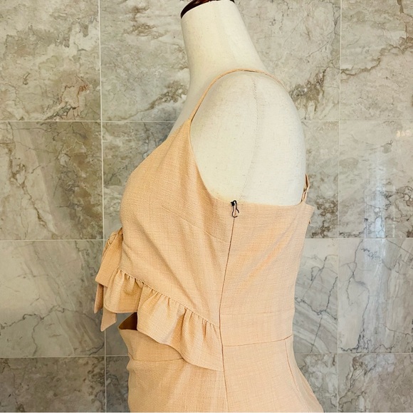 Lucca Vanessa Front Tie Cut Out Ruffle Mini Dress - Picture 5 of 7